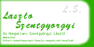 laszlo szentgyorgyi business card