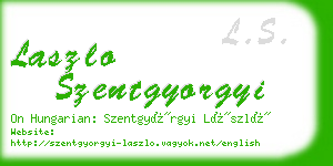 laszlo szentgyorgyi business card
